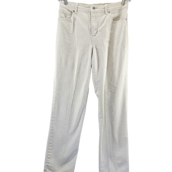 Gloria Vanderbilt Womens Jeans Grey Size 10 Cotton Blend Button Zip Close Pocket - Picture 1 of 12